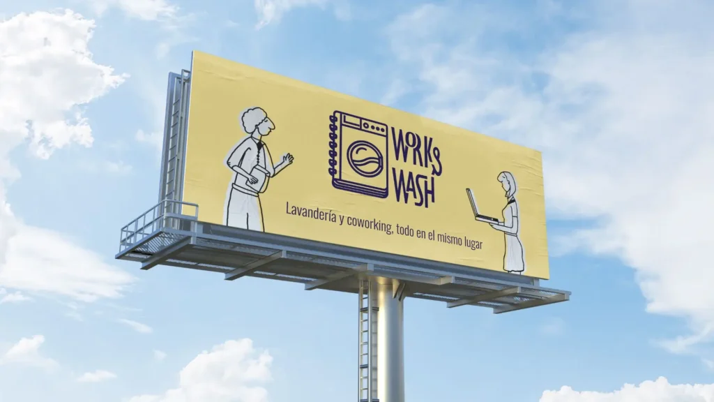 work & wash branding promocional